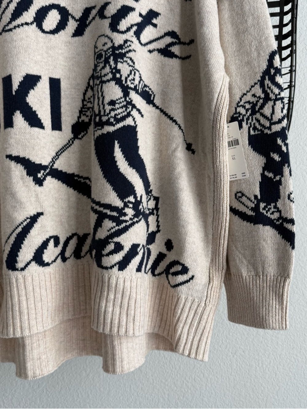 Anthropologie Maeve Oversized Graphic Crew-Neck Sweater - Picture 5 of 9